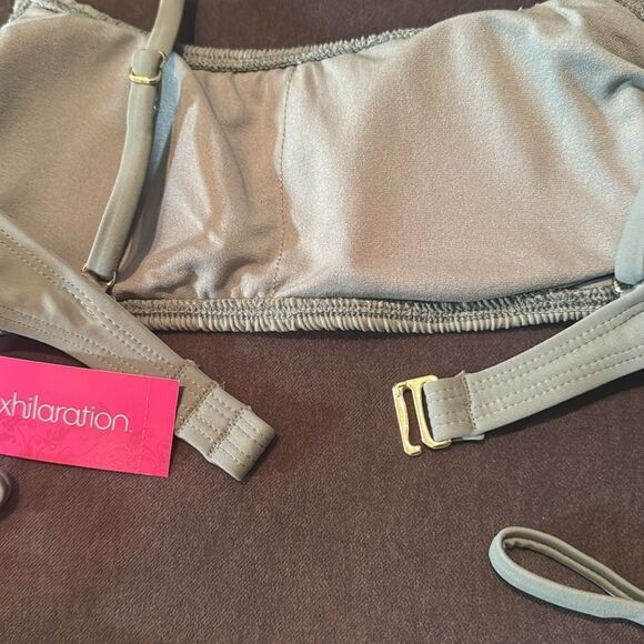 Women’s Junior’s Xhilaration Sage Green Bikini Swimsuit 2 Piece Size XL (12-14) - Picture 8 of 15